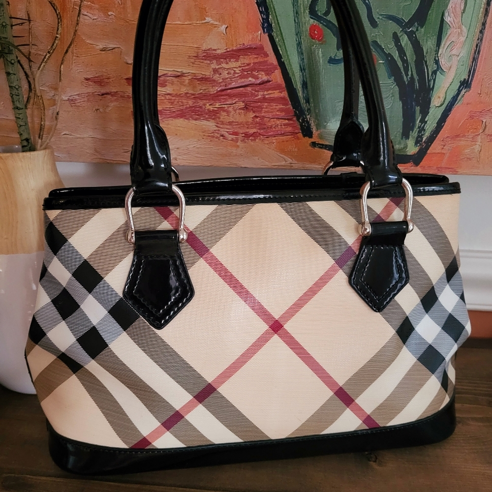 Burberry Nova Check Satchel w/ Cert. Of Auth.